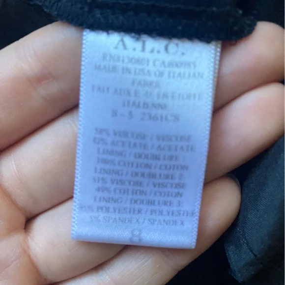 ALC Navy Crepe Wide Leg Trouser - Picture 4 of 4